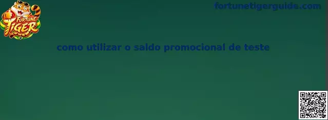 Como utilizar saldo promocional